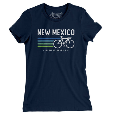 New Mexico Cycling Women's T-Shirt-Midnight Navy-Allegiant Goods Co. Vintage Sports Apparel