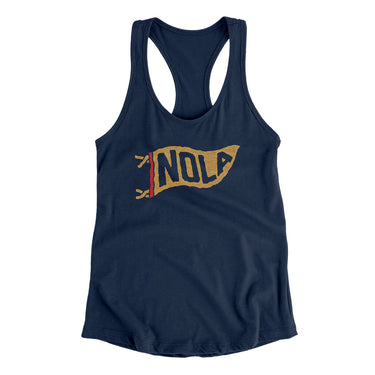 Nola Pennant Women's Racerback Tank-Allegiant Goods Co. Vintage Sports Apparel