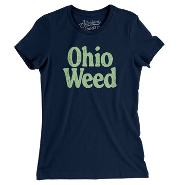 Ohio Weed Women's T-Shirt-Midnight Navy-Allegiant Goods Co. Vintage Sports Apparel