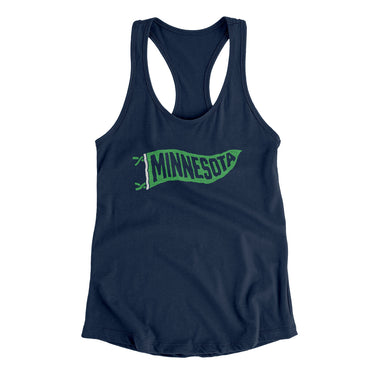 Minnesota Pennant Women's Racerback Tank-Allegiant Goods Co. Vintage Sports Apparel