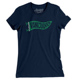 Vancouver Pennant Women's T-Shirt-Midnight Navy-Allegiant Goods Co. Vintage Sports Apparel