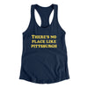 There's No Place Like Pittsburgh Women's Racerback Tank-Midnight Navy-Allegiant Goods Co. Vintage Sports Apparel