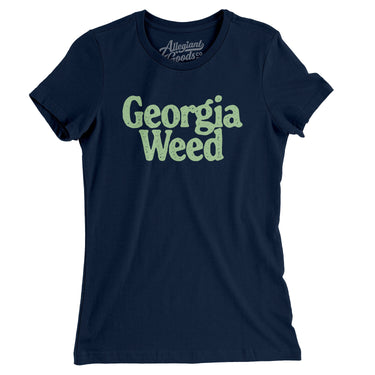 Georgia Weed Women's T-Shirt-Midnight Navy-Allegiant Goods Co. Vintage Sports Apparel