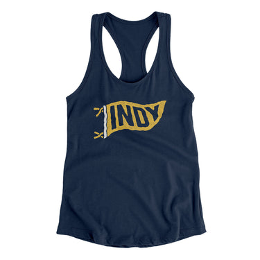 Indy Pennant Women's Racerback Tank-Allegiant Goods Co. Vintage Sports Apparel
