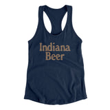 Indiana Beer Women's Racerback Tank-Midnight Navy-Allegiant Goods Co. Vintage Sports Apparel
