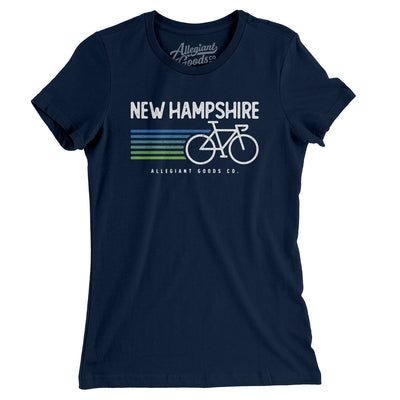 New Hampshire Cycling Women's T-Shirt-Midnight Navy-Allegiant Goods Co. Vintage Sports Apparel