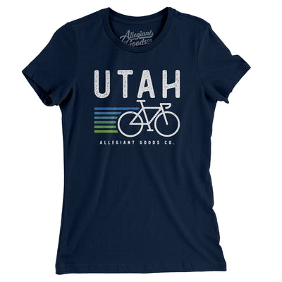 Utah Cycling Women's T-Shirt-Midnight Navy-Allegiant Goods Co. Vintage Sports Apparel