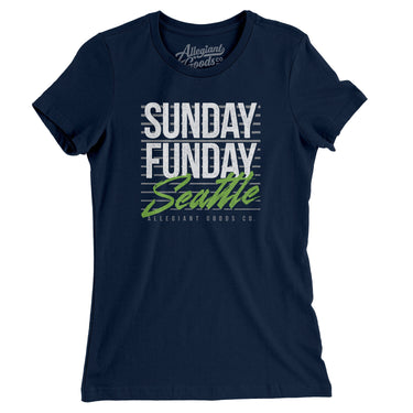 Sunday Funday Seattle Women's T-Shirt-Allegiant Goods Co. Vintage Sports Apparel