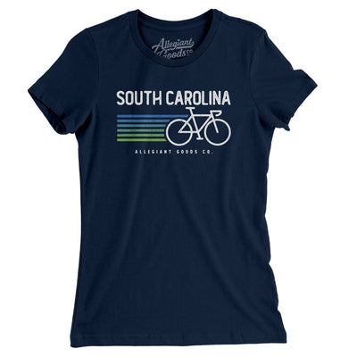 South Carolina Cycling Women's T-Shirt-Midnight Navy-Allegiant Goods Co. Vintage Sports Apparel