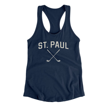 St. Paul Golf Women's Racerback Tank-Midnight Navy-Allegiant Goods Co. Vintage Sports Apparel