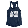 Oregon State Shape Text Women's Racerback Tank-Midnight Navy-Allegiant Goods Co. Vintage Sports Apparel