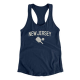 New Jersey Pickleball Women's Racerback Tank-Midnight Navy-Allegiant Goods Co. Vintage Sports Apparel