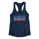Oklahoma City Repeat Women's Racerback Tank-Midnight Navy-Allegiant Goods Co. Vintage Sports Apparel