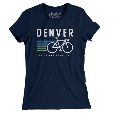 Denver Cycling Women's T-Shirt-Midnight Navy-Allegiant Goods Co. Vintage Sports Apparel