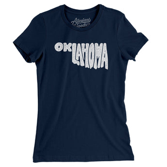 Oklahoma State Shape Text Women's T-Shirt-Allegiant Goods Co. Vintage Sports Apparel