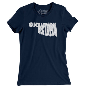 Oklahoma State Shape Text Women's T-Shirt-Allegiant Goods Co. Vintage Sports Apparel