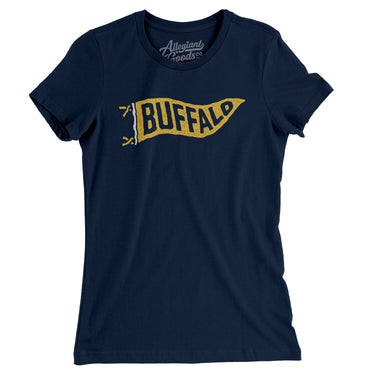 Buffalo Pennant Women's T-Shirt-Allegiant Goods Co. Vintage Sports Apparel