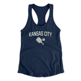 Kansas City Pickleball Women's Racerback Tank-Midnight Navy-Allegiant Goods Co. Vintage Sports Apparel