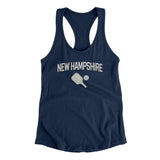 New Hampshire Pickleball Women's Racerback Tank-Midnight Navy-Allegiant Goods Co. Vintage Sports Apparel