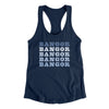 Bangor Repeat Women's Racerback Tank-Midnight Navy-Allegiant Goods Co. Vintage Sports Apparel