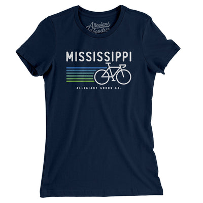 Mississippi Cycling Women's T-Shirt-Midnight Navy-Allegiant Goods Co. Vintage Sports Apparel