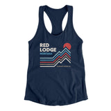 Red Lodge Montana Women's Racerback Tank-Midnight Navy-Allegiant Goods Co. Vintage Sports Apparel