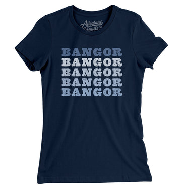 Bangor Repeat Women's T-Shirt-Midnight Navy-Allegiant Goods Co. Vintage Sports Apparel