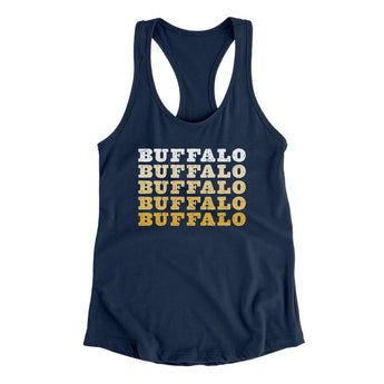 Buffalo Repeat Women's Racerback Tank-Allegiant Goods Co. Vintage Sports Apparel