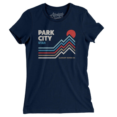 Park City Utah Women's T-Shirt-Midnight Navy-Allegiant Goods Co. Vintage Sports Apparel
