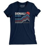 Denali Alaska Women's T-Shirt-Midnight Navy-Allegiant Goods Co. Vintage Sports Apparel