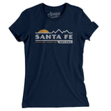 Santa Fe Mountain Sunset Women's T-Shirt-Midnight Navy-Allegiant Goods Co. Vintage Sports Apparel