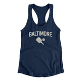 Baltimore Pickleball Women's Racerback Tank-Midnight Navy-Allegiant Goods Co. Vintage Sports Apparel