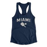 Miami Pickleball Women's Racerback Tank-Midnight Navy-Allegiant Goods Co. Vintage Sports Apparel