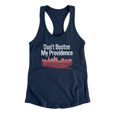 Don't Boston My Providence Women's Racerback Tank-Midnight Navy-Allegiant Goods Co. Vintage Sports Apparel