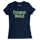 Oregon Weed Women's T-Shirt-Midnight Navy-Allegiant Goods Co. Vintage Sports Apparel