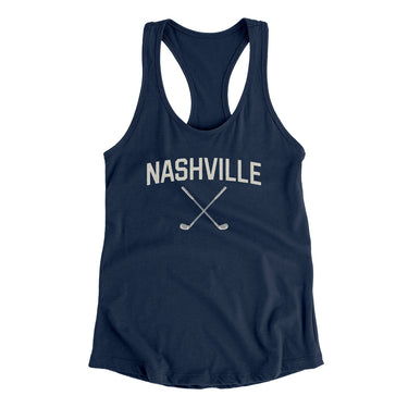 Nashville Golf Women's Racerback Tank-Midnight Navy-Allegiant Goods Co. Vintage Sports Apparel