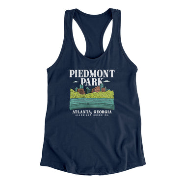 Piedmont Park Women's Racerback Tank-Midnight Navy-Allegiant Goods Co. Vintage Sports Apparel
