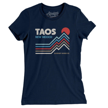 Taos New Mexico Women's T-Shirt-Midnight Navy-Allegiant Goods Co. Vintage Sports Apparel