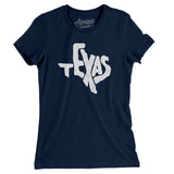 Texas State Shape Text Women's T-Shirt-Allegiant Goods Co. Vintage Sports Apparel