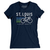 St. Louis Cycling Women's T-Shirt-Midnight Navy-Allegiant Goods Co. Vintage Sports Apparel