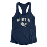 Austin Pickleball Women's Racerback Tank-Midnight Navy-Allegiant Goods Co. Vintage Sports Apparel