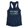 North Dakota Cycling Women's Racerback Tank-Midnight Navy-Allegiant Goods Co. Vintage Sports Apparel