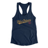 New Orleans Vintage Script Women's Racerback Tank-Midnight Navy-Allegiant Goods Co. Vintage Sports Apparel