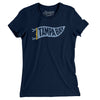 Tampa Bay Pennant Women's T-Shirt-Midnight Navy-Allegiant Goods Co. Vintage Sports Apparel