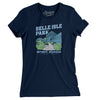 Belle Isle Park Women's T-Shirt-Midnight Navy-Allegiant Goods Co. Vintage Sports Apparel