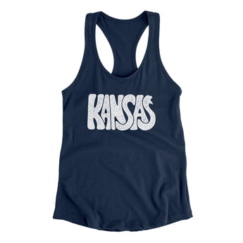 Kansas State Shape Text Women's Racerback Tank-Allegiant Goods Co. Vintage Sports Apparel