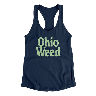 Ohio Weed Women's Racerback Tank-Midnight Navy-Allegiant Goods Co. Vintage Sports Apparel