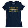 There's No Place Like San Antonio Women's T-Shirt-Midnight Navy-Allegiant Goods Co. Vintage Sports Apparel