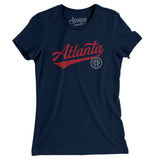 Atlanta Vintage Script Women's T-Shirt-Allegiant Goods Co. Vintage Sports Apparel