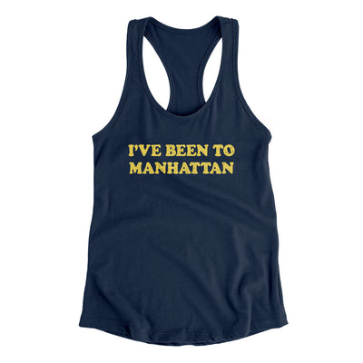 I've Been To Manhattan Women's Racerback Tank-Midnight Navy-Allegiant Goods Co. Vintage Sports Apparel